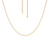 22k Yellow Gold Fox Chain measuring 1mm width x 16 in length